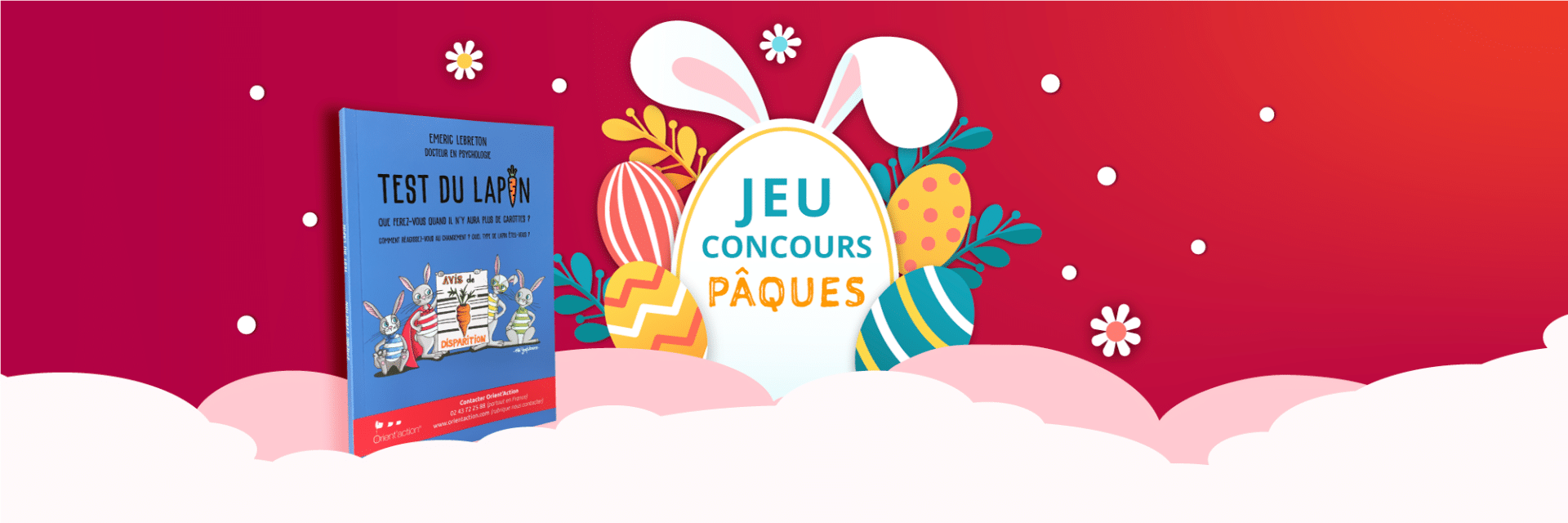 JEU CONCOURS DE PAQUES, 3 box cadeaux à gagner, lot, tenter sa chance, jeu gratuit, Orient'Action