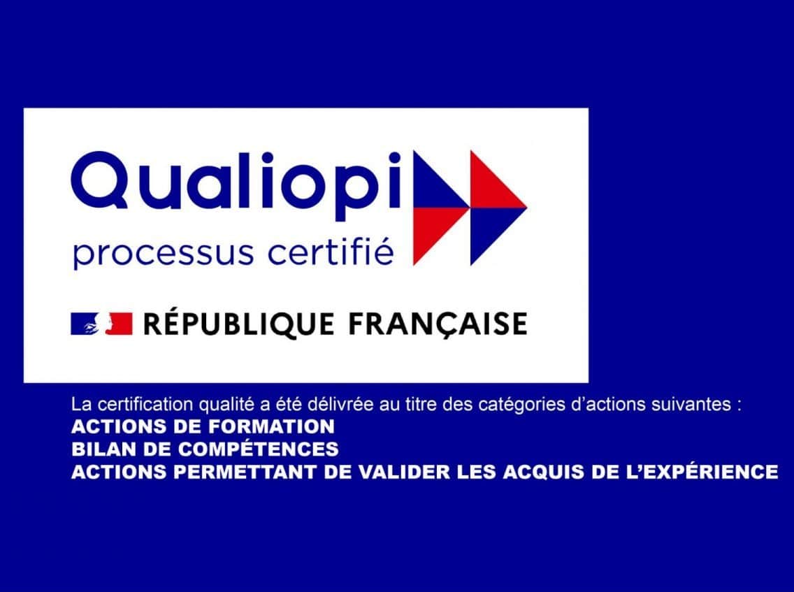 logo qualiopi orientaction bilan de compétences, accompagnement création d'entreprise, formation et vae