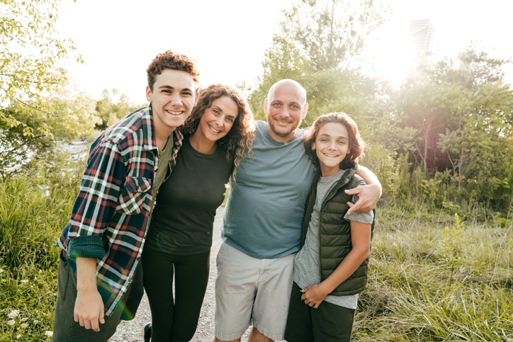 famille, union, bien-être, nature, valeur, cohésion