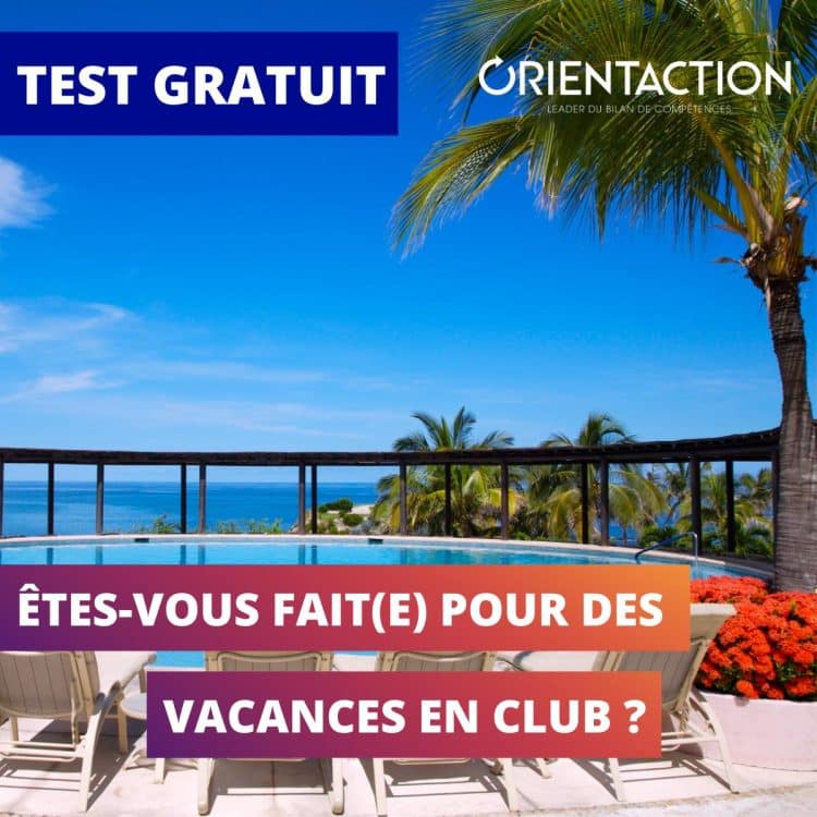 vacances en club, test de personnalité, activités de groupe, évaluation des préférences, animation, voyages tout compris, socialisation, détente et loisirs, goûts de voyage, expérience de club, choix de vacances, évaluation en ligne, bien-être, aventure, confort, divertissement, sports nautiques, test de compatibilité, besoin de relaxation, types de voyageurs, farniente, tourisme de groupe, quiz de voyage, forfait vacances, décision de voyage