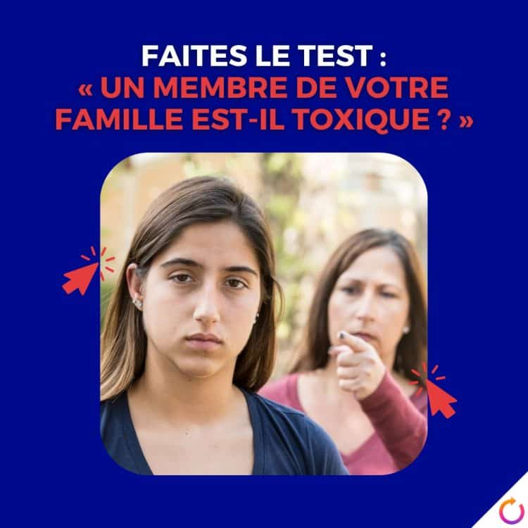 Test, membre de la famille, relation toxique, évaluation, dynamiques familiales, santé mentale, bien-être émotionnel, comportement abusif, manipulation, contrôle émotionnel, relations dysfonctionnelles, communication familiale, frontières émotionnelles, narcissisme familial, conseil familial, signaux d'alerte, abus psychologique, intelligence émotionnelle, épanouissement personnel, relations saines, prise de conscience, éloignement familial, support émotionnel, autodéfense, conflits familiaux.