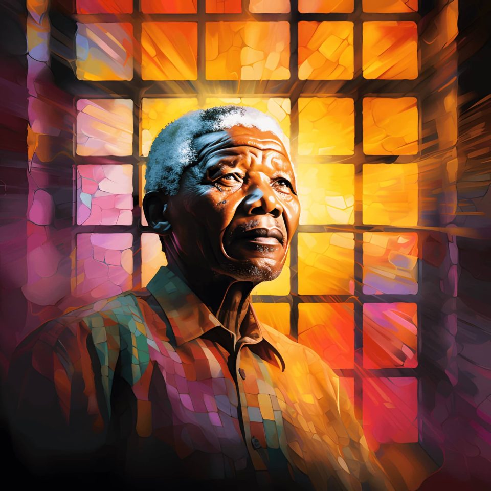 Nelson Mandela, Histoire, Persévérance, Modèle d'inspiration, Lutte contre l'apartheid, Leader Sud-Africain, Activisme, Président de l'Afrique du Sud, Droits de l'homme, Égalité, Liberté, Incarcération, Libération, Réconciliation, Prix Nobel de la paix, Changement social, Héros national, Résistance, Courage, Démocratie, Justice sociale, Inspirant, Détermination, Légende, Symbole de liberté.