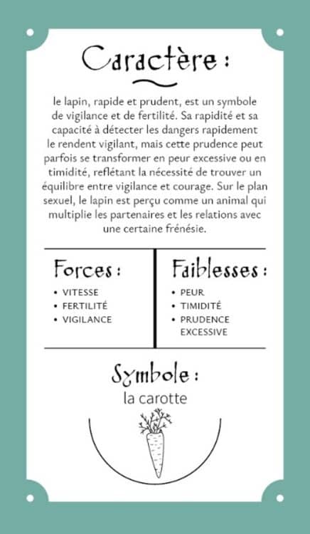 Lapin, Animal totem, Signification spirituelle, Agilité, Fertilité, Chance, Rapidité, Croissance, Intuition, Peur, Sensibilité, Créativité, Abondance, Cycles de vie, Rêves, Vigilance, Adaptabilité, Innocence, Exploration, Opportunités, Renouveau, Protection, Discernement, Douceur, Manifestation