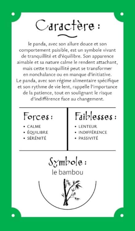 Panda Animal totem Signification spirituelle Équilibre Paix intérieure Calme Force tranquille Sagesse orientale Connexion avec la nature Protection Patience Diplomatie Harmonie Introspection Gentillesse Nourriture spirituelle Solitude positive Yin et Yang Adaptabilité Croissance personnelle Endurance Compassion Symbolisme chinois Méditation Résilience