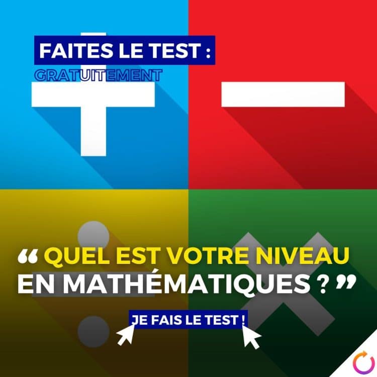 test de mathématiques, niveau en mathématiques, évaluation mathématiques, quiz mathématiques, compétences en maths, calcul mental, géométrie, algèbre, probabilités, statistiques, équations, problèmes mathématiques, test en ligne, certification mathématiques, mathématiques débutant, mathématiques intermédiaire, mathématiques avancé, exercices de maths, évaluation des compétences, progression en maths, ressources pour apprendre les maths, culture mathématique, maîtrise des maths, test de calcul, test de logique. 