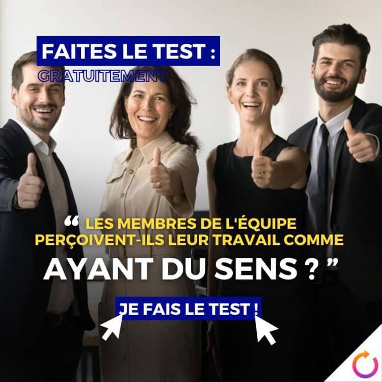 test sens au travail, motivation professionnelle, engagement salariés, quête de sens, bien-être au travail, perception emploi, satisfaction professionnelle, culture d'entreprise, valeurs organisationnelles, alignement professionnel, épanouissement travail, qualité de vie, QVT, mission entreprise, motivation intrinsèque, fidélisation talents, analyse climat social, performance équipe, leadership inspirant, management bienveillant, indicateurs RH, diagnostic entreprise, sens des missions, réalisation professionnelle, feedback employés