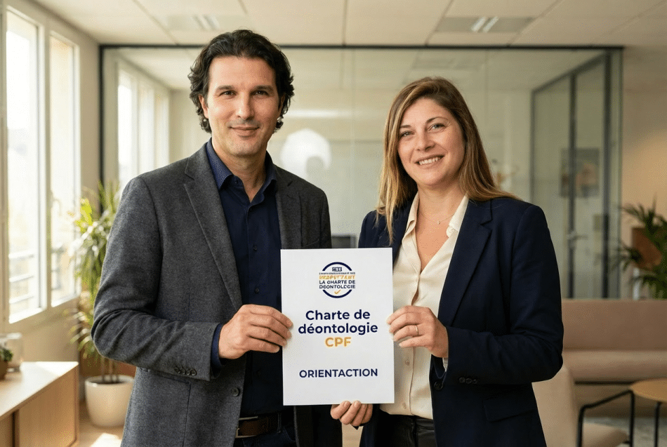 charte CPF, ORIENTACTION, déontologie formation, qualité formation professionnelle, transparence CPF, engagement qualité, organisme de formation, accompagnement professionnel, éthique professionnelle, Compte Personnel de Formation, certification qualité, confiance client, bonnes pratiques formation, réglementation CPF, formation professionnelle France, suivi des bénéficiaires, organisme certifié, qualité de service, parcours de formation, respect des apprenants, professionnalisation, acteurs de la compétence, formation responsable, conformité réglementaire, accompagnement éthique