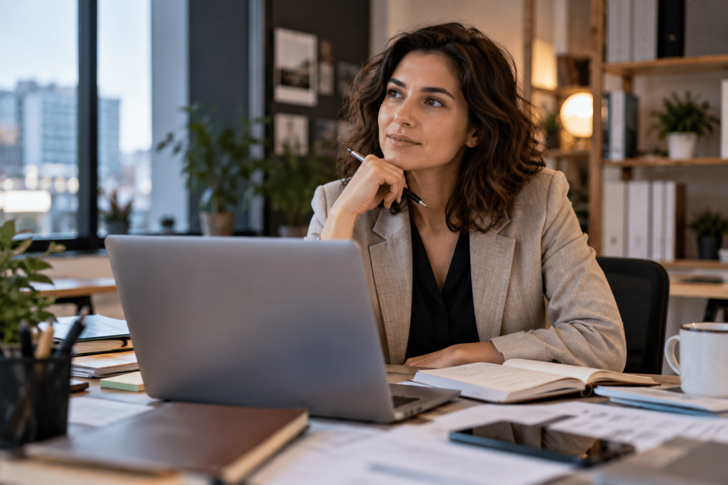 Salarié préparant une reconversion tout en restant en poste