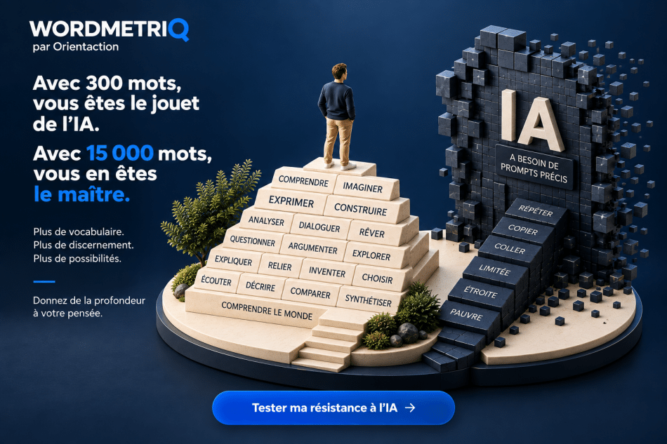 Test WordmetriQ ORIENTACTION pour estimer son vocabulaire mobilisable et sa précision face à l’IA