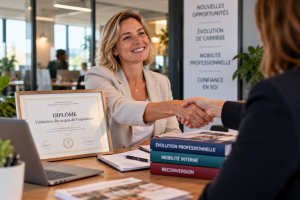 Personne valorisant le diplôme obtenu par sa VAE