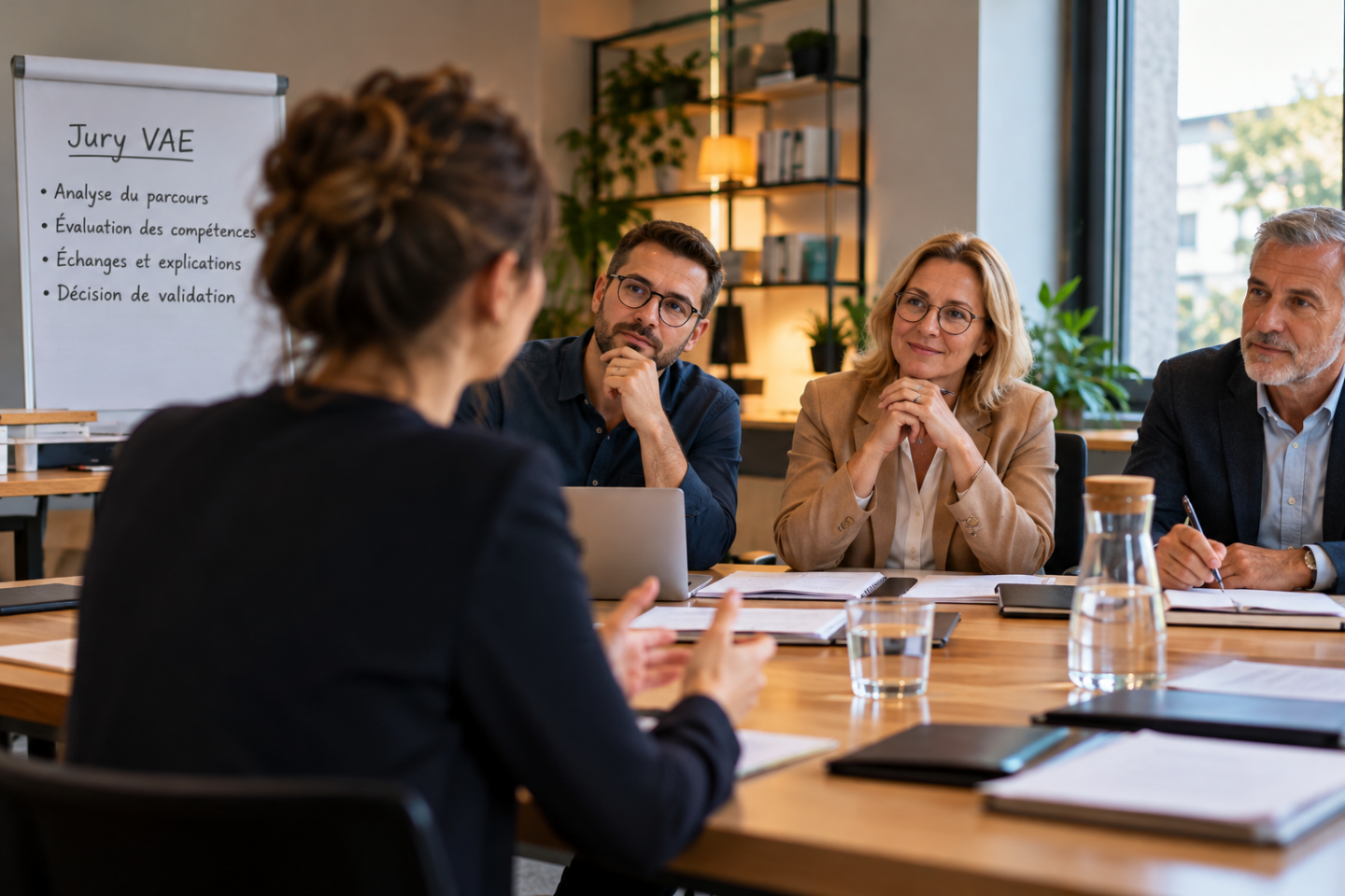 Candidat face au jury de sa VAE