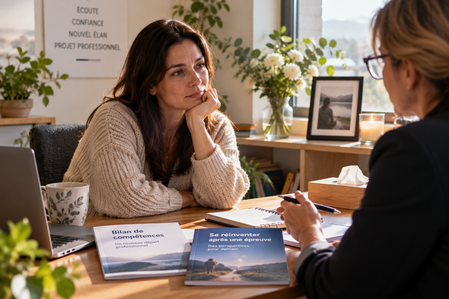 Personne se reconstruisant professionnellement après une épreuve de vie
