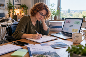 Personne préparant une reconversion adaptée à une maladie chronique