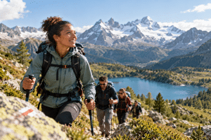 Personne en reconversion vers les métiers de la montagne et du plein air