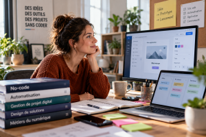 Personne en reconversion vers un métier no-code