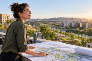 Personne en reconversion vers les métiers de l'urbanisme et de l'aménagement