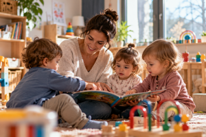 Assistante maternelle agréée préparant sa validation des acquis