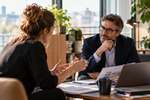 Salarié parlant de sa VAE à son employeur