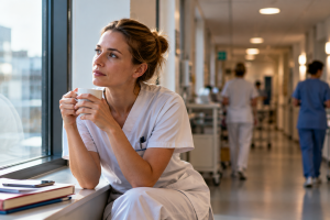 Professionnel de santé s'informant sur la VAE et le diplôme d'infirmier
